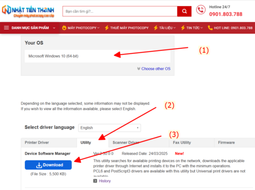 Hướng Dẫn Cài Đặt Driver Máy Photocopy Ricoh (Device Software Manager) huong dan cai dat may in ricoh tren windows 02