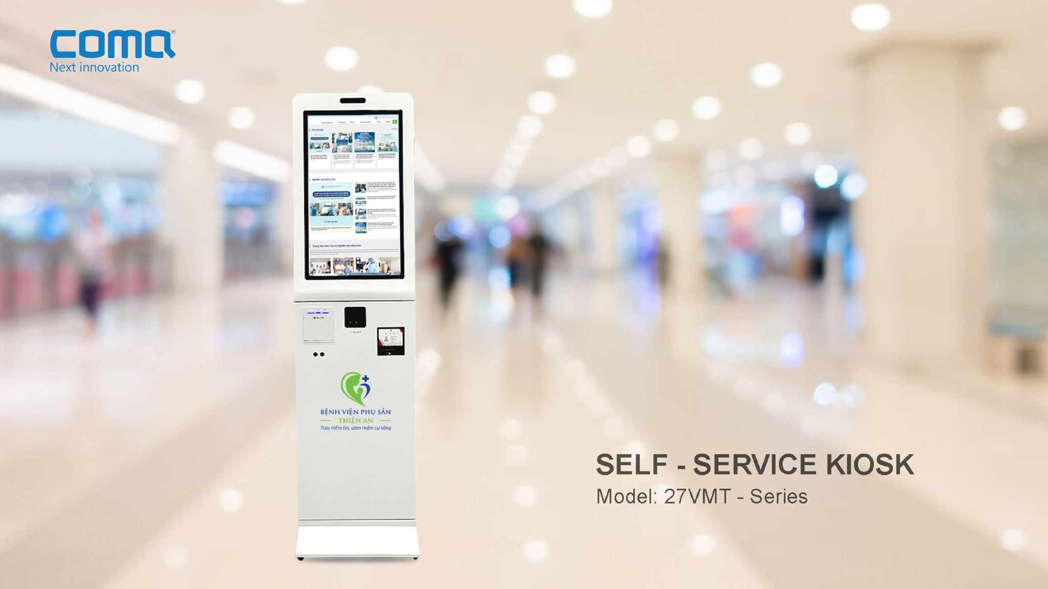 Kiosk Y Tế thông minh ComQ Q-KIOSK 2737VMT P80 KIOSK ComQ